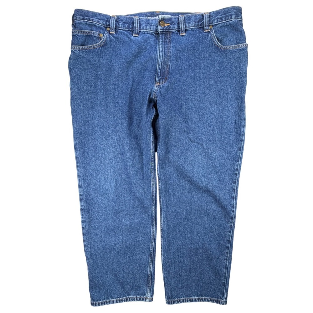 Carhartt Relaxed‎ Fit Mens Blue Denim Jeans 44x30 Medium Wash Workwear Pants